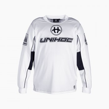 Unihoc Goalie Sweater Inferno All White