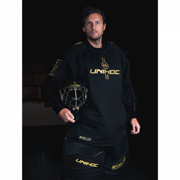 Unihoc Goalie Sweater Alpha Evolab Gold